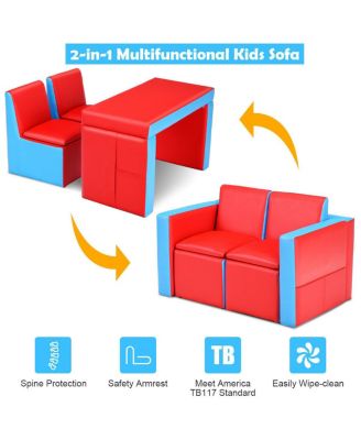 Multi-functional Kids Sofa Table Chair Set