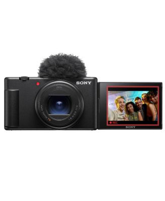 ZV-1 II Vlog Camera for Content Creators and Vloggers, Bundle With Extra Battery, Smart Charger With Screen, 64GB SD Card, Slinger Camera