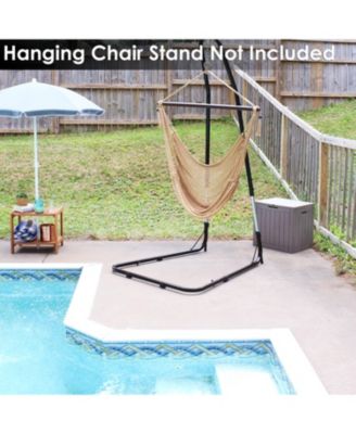 Caribbean Style Extra Large Hanging Rope Hammock Chair Swing for Backyard and Patio