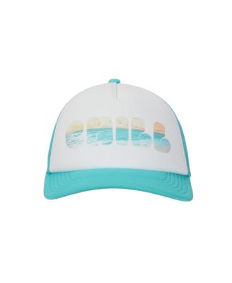 Chill Beach Vibes White & Aqua Foam Trucker Hat