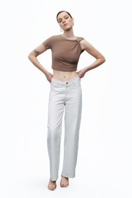 Women's Crop Top with Twisted Detail