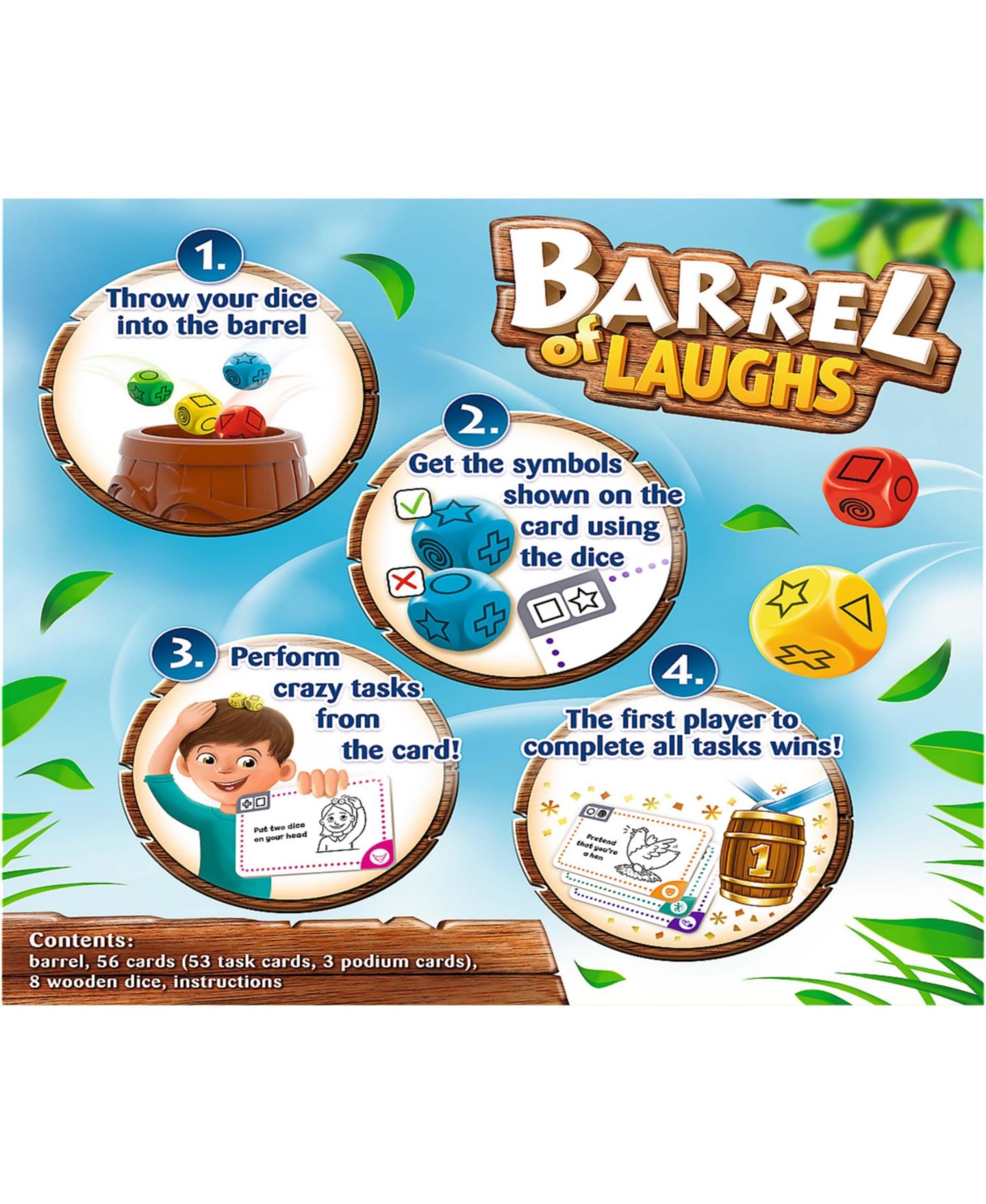 Детская игрушка Trefl Barrel of Laughs Dice Game, Ages 5+, цвет: Разноцветный — фото 2