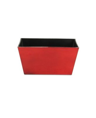 Weather-Resistant Rectangular Plastic Planter for Outdoor and Indoor Use