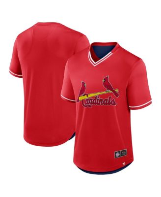 Fanatics - Men's Red St. Louis Cardinals Fantastic Finish V-Neck Fashion T-Shirt