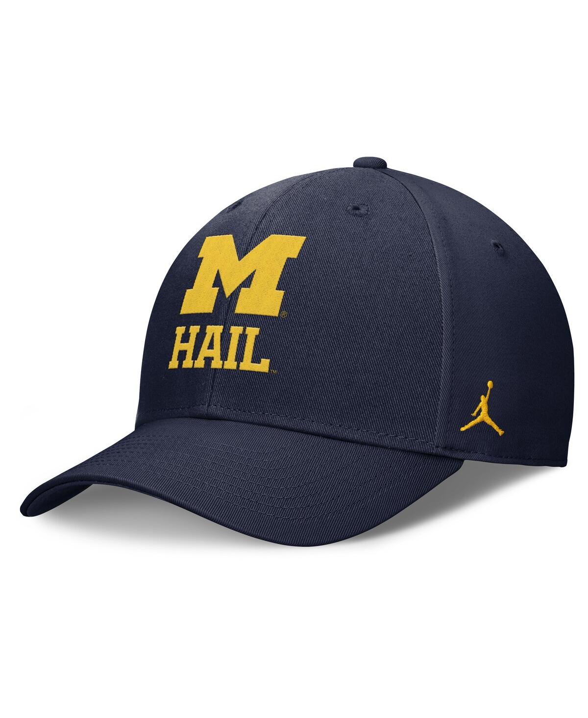 JORDAN MEN'S NAVY MICHIGAN WOLVERINES PERFORMANCE CLUB ADJUSTABLE HAT 