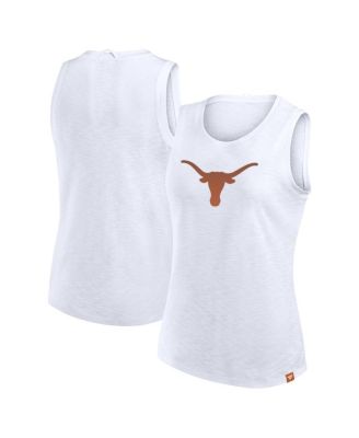 Fanatics - Women's White Texas Longhorns Activate Slub Tank Top