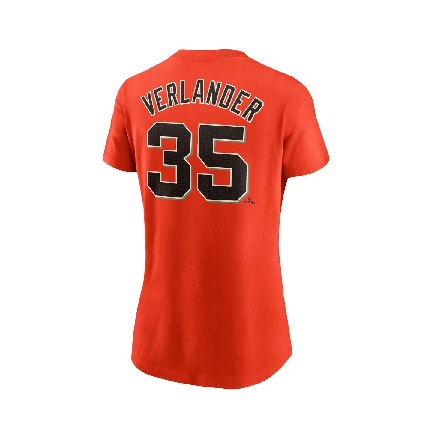 Женская футболка Nike Justin Verlander Orange San Francisco Giants Fuse Name & Number — фото 3