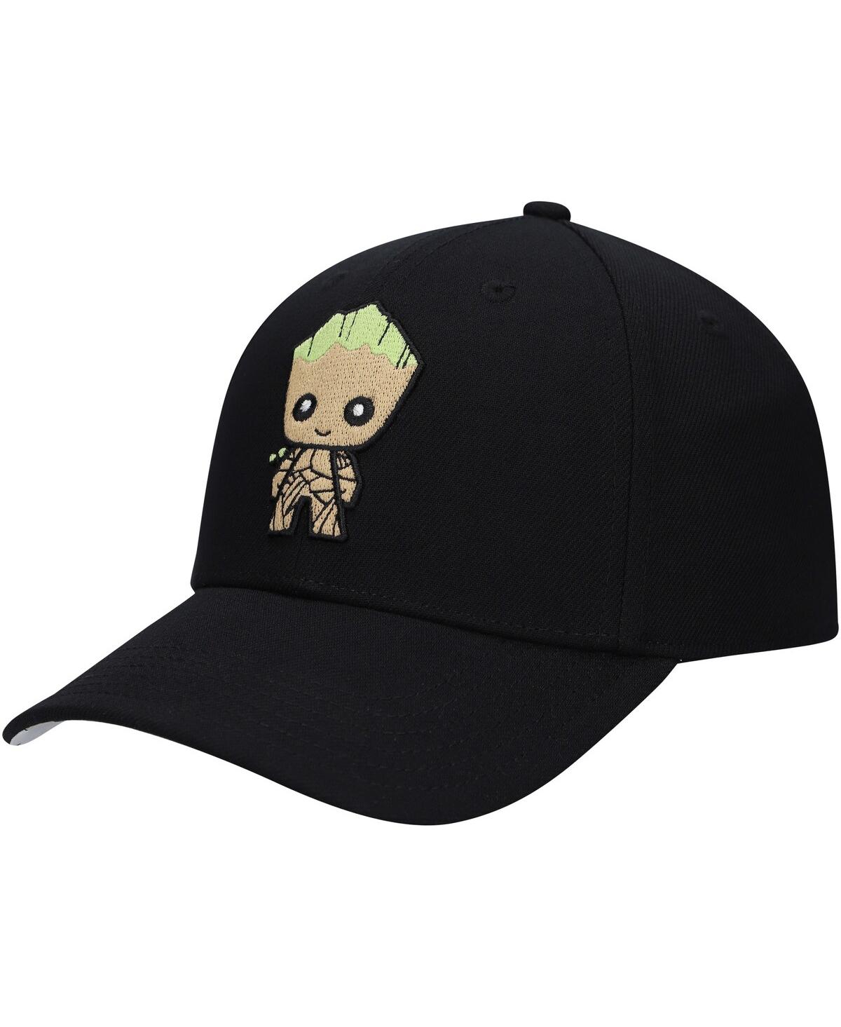 Lids Kids' Big Boys And Girls Black Guardians Of The Galaxy Groot Chibi Adjustable Hat