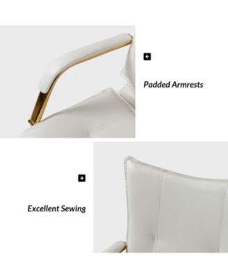 Modern Home Office Desk Chair with Golden Legs