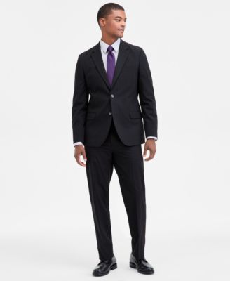Nautica - Men's Modern-Fit Bi-Stretch Black Suit