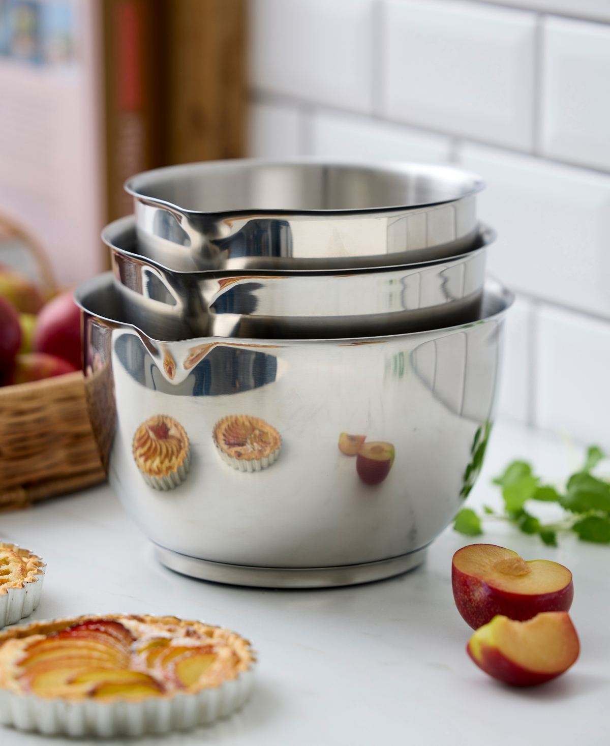 Rosti Steel 3-piece Mixing Bowl Set In Steel