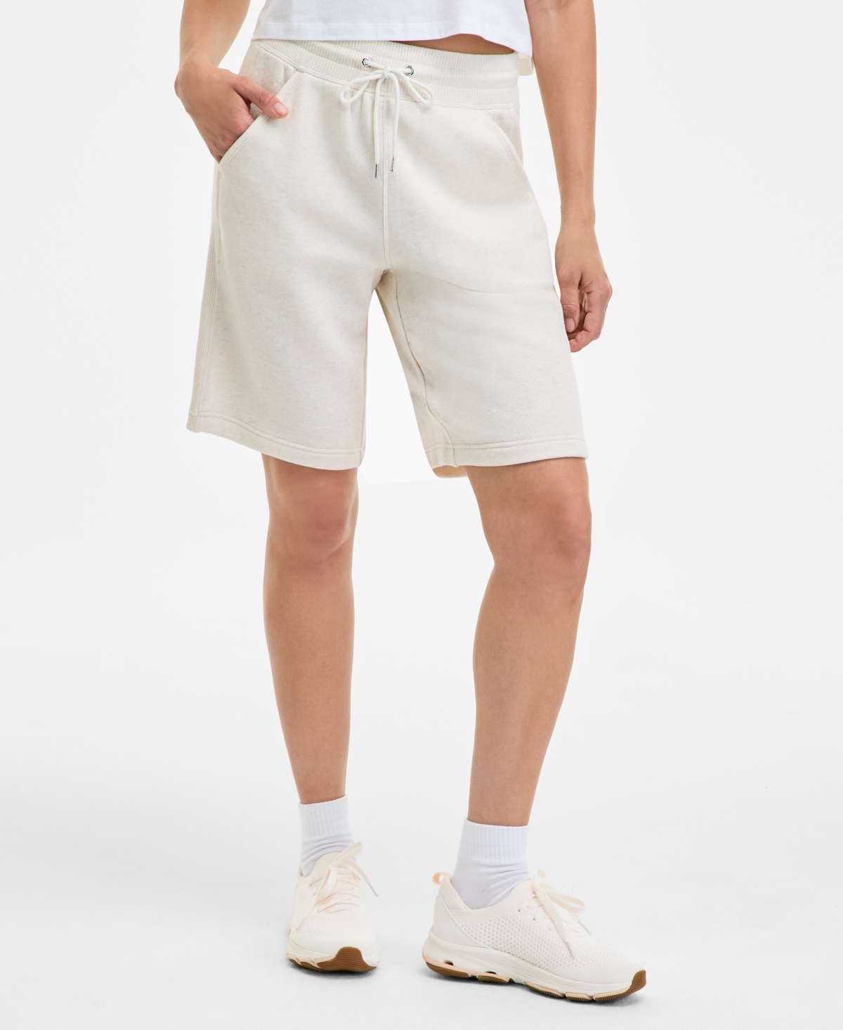 Id Ideology Women's Cotton-blend Pull-on Bermuda Shorts, Exclusively At Macy's