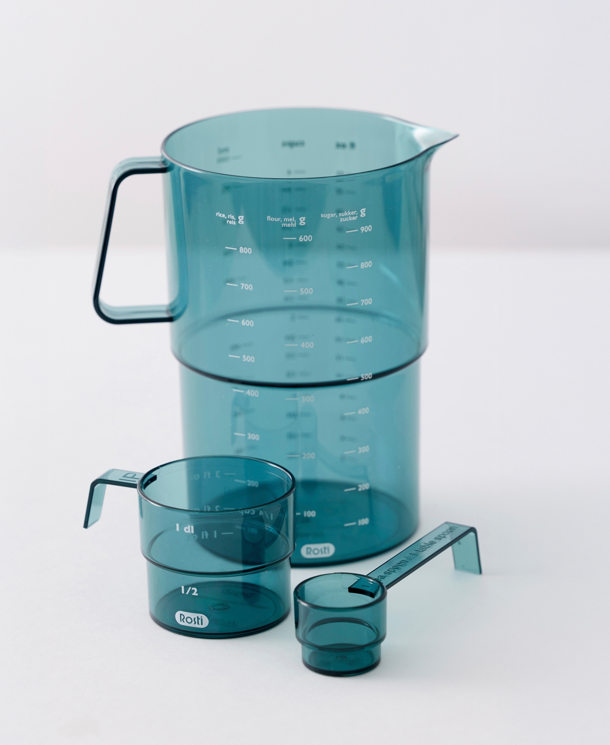 Rosti Mensura 3-piece Measuring Set In Nordic Green