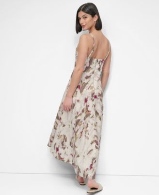 Women's Sweetheart-Neck Inset Empire-Waist Dress