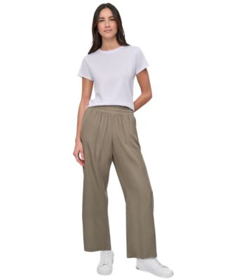 DKNY Jeans - Petite Pull-On Wide-Leg Pants