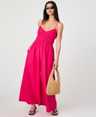 French Connection - Women's Cotton Poplin Shirred Maxi Dress