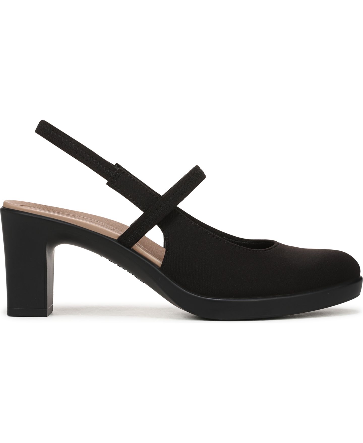 Женские туфли LifeStride Evoke Block Heel Slingback, цвет: Чёрный вязаный — фото 2