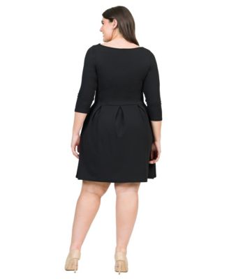 Plus Size Perfect Fit and Flare Pocket Dress