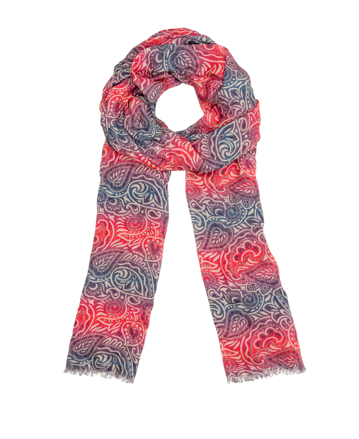 Shop Patricia Nash Vintage Print Scarf In Greek Ombre