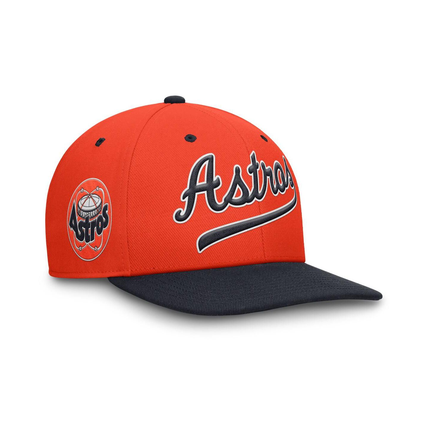 Мужская кепка Nike Orange/Navy Houston Astros Cooperstown Collection Pro Performance Snapback Hat — фото 1