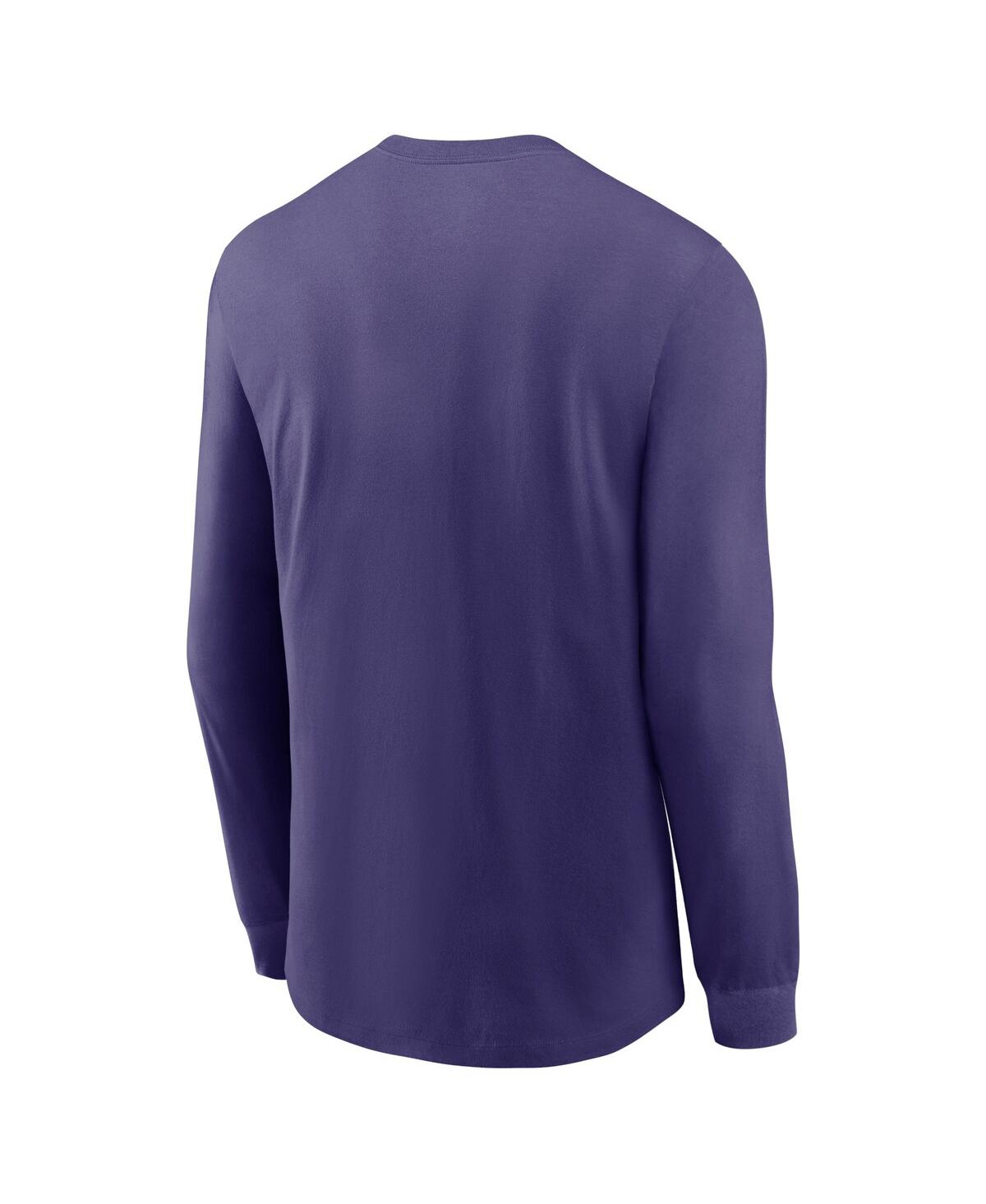Nike Clemson Tigers Alternate Logo  Men's College Long-sleeve T-shirt In Purple