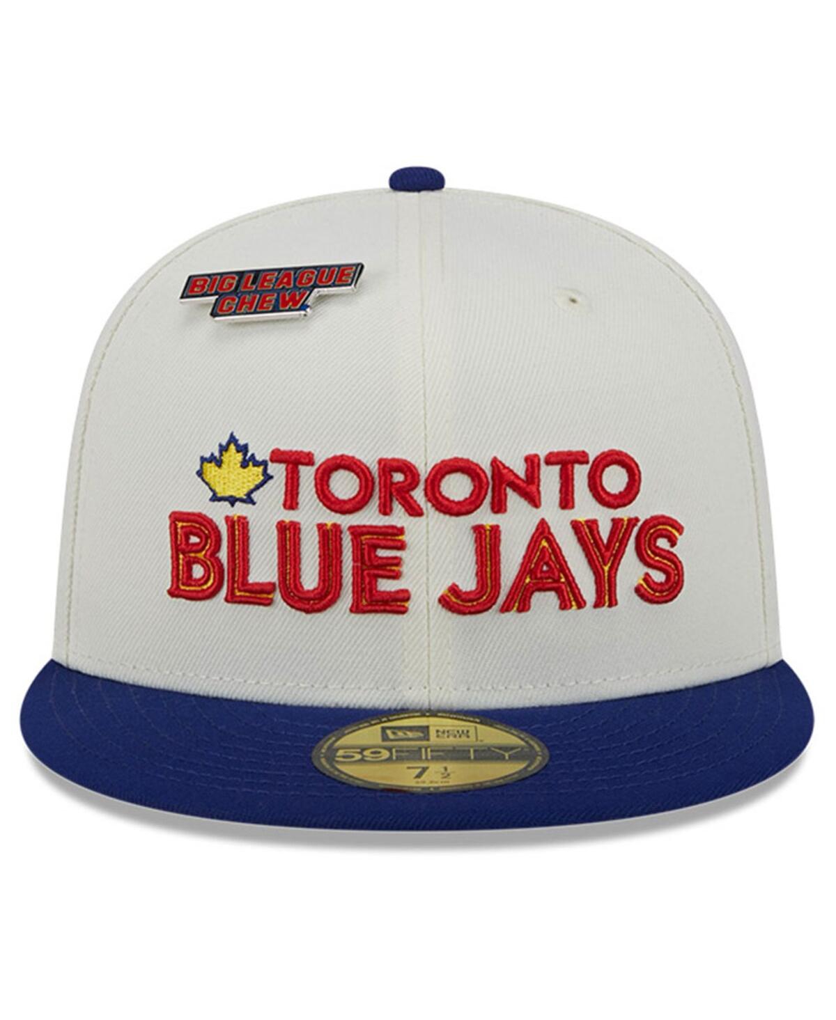 NEW ERA MEN'S WHITE TORONTO BLUE JAYS BIG LEAGUE CHEW ORIGINAL 59FIFTY FITTED HAT 