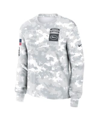 Women's Arctic Camo New York Jets 2024 Salute To Service Long Sleeve T-Shirt