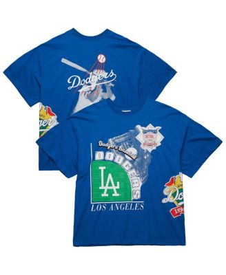 Mitchell & Ness - Men's Blue Los Angeles Dodgers Cooperstown Collection Logo Blast T-Shirt