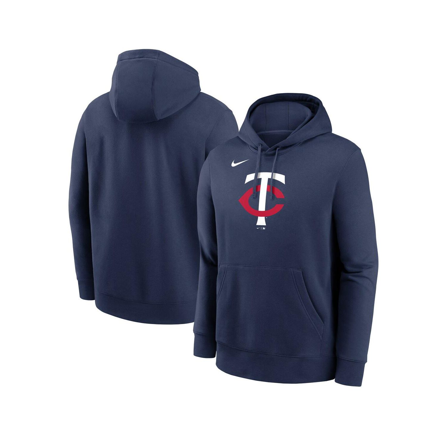Men's Navy Minnesota Twins Logo Club Fleece Pullover Hoodie