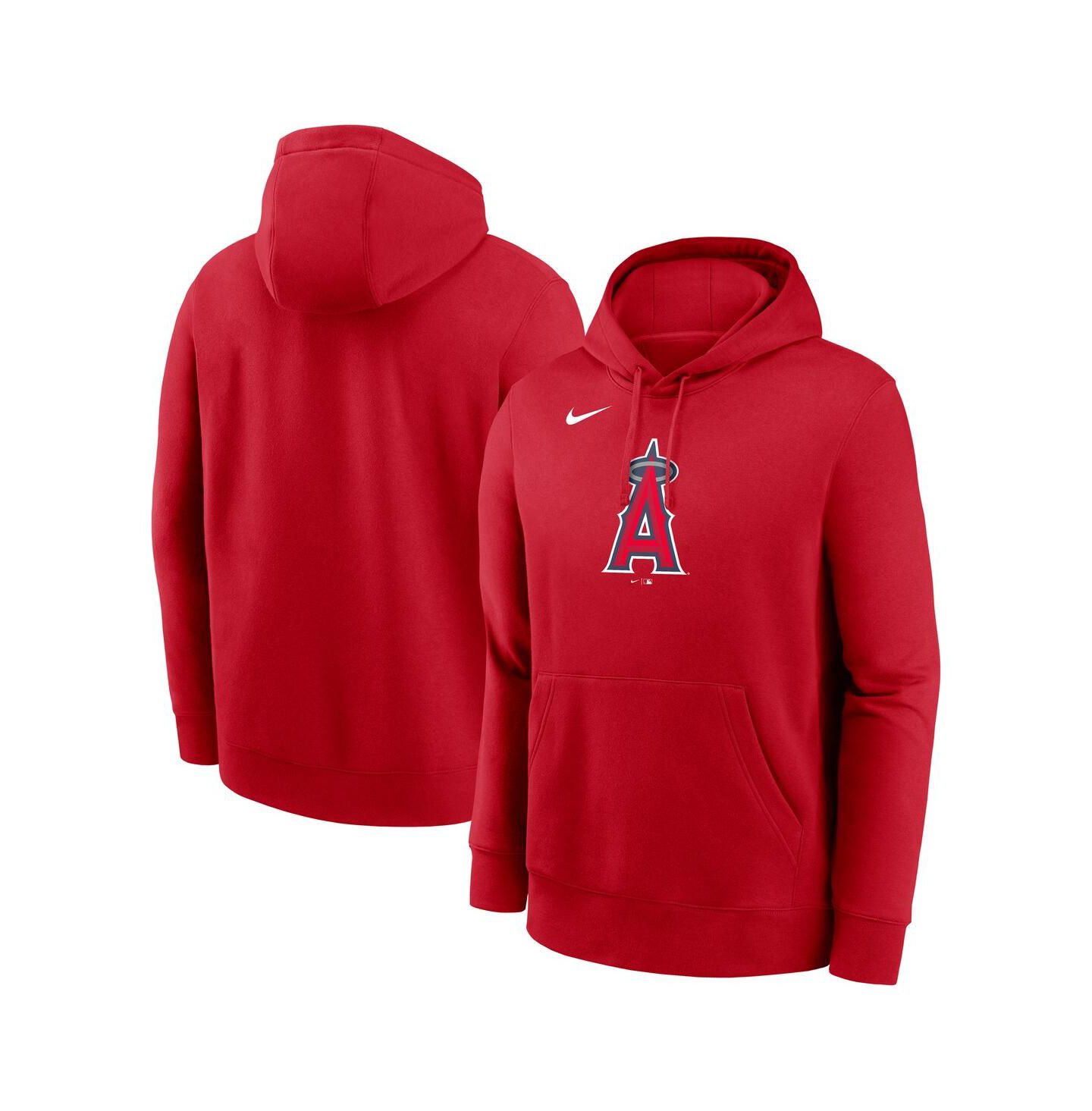 Мужское худи Nike Red Los Angeles Angels Logo Club Fleece Pullover — фото 1