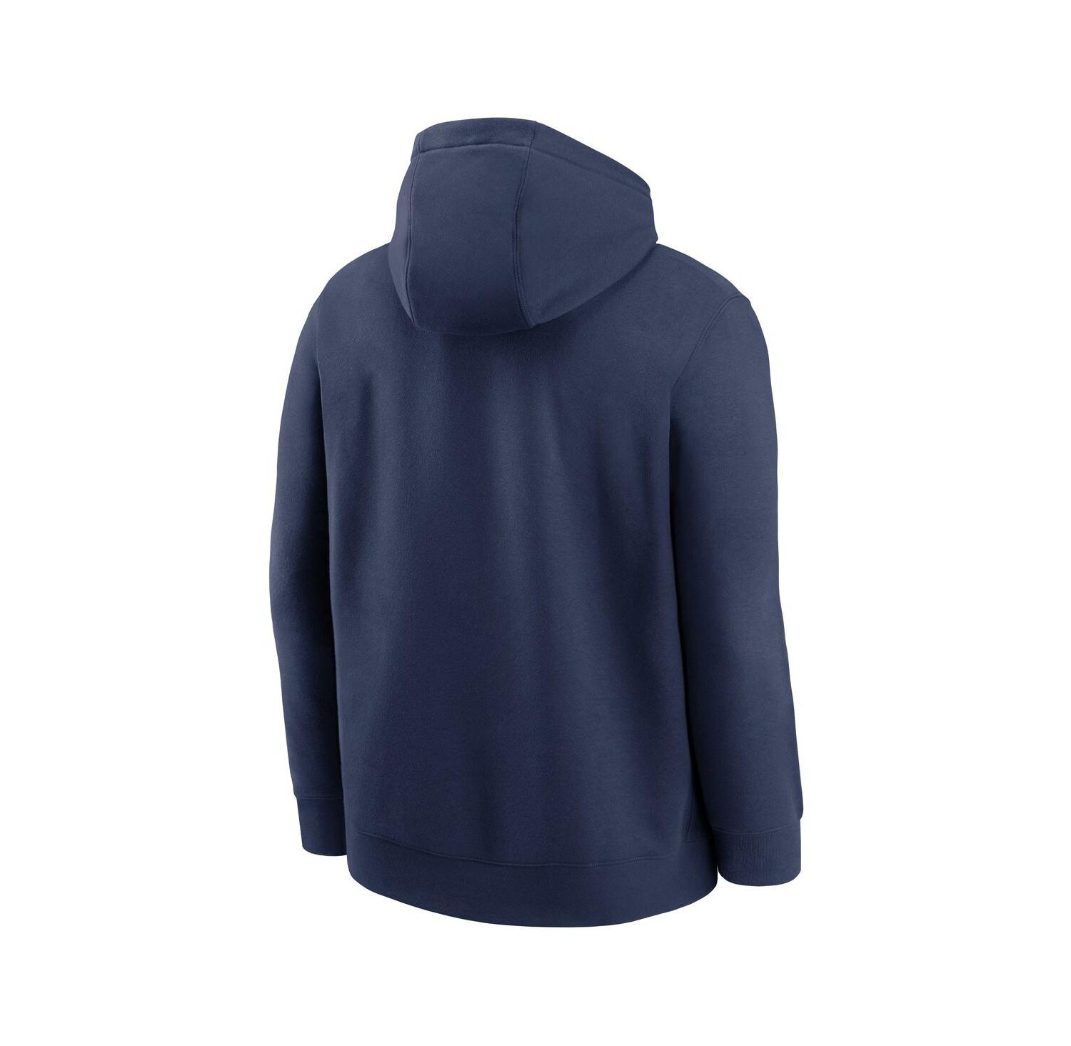Men's Navy Cleveland Guardians Logo Club Fleece Pullover Hoodie