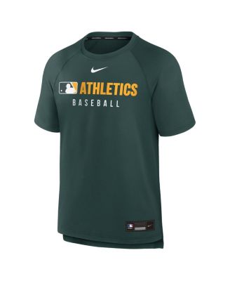 Men's Green Athletics Authentic Collection Pregame Raglan Performance T-Shirt