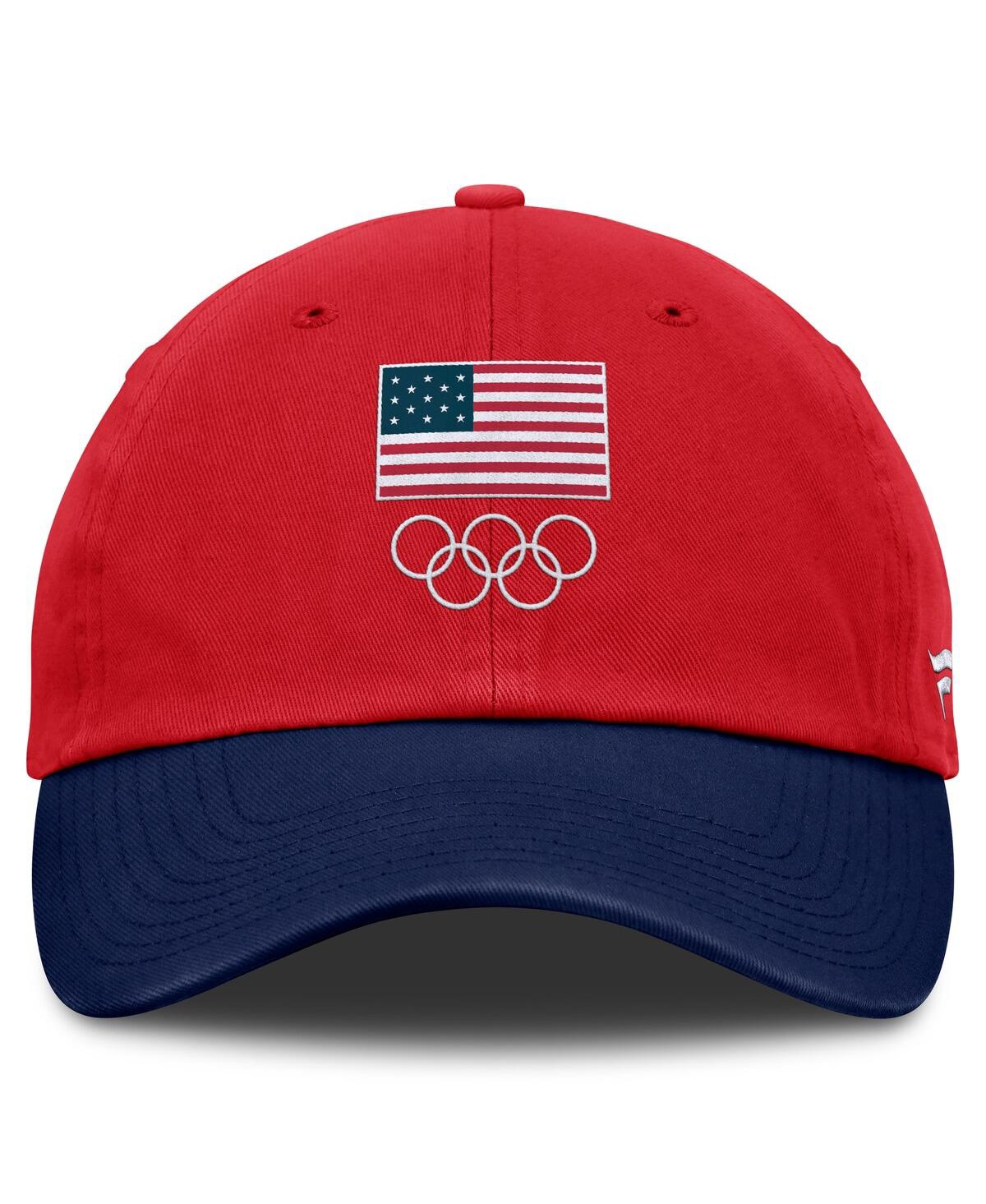 Fanatics Men's Red Team Usa Freedom Adjustable Hat In Red