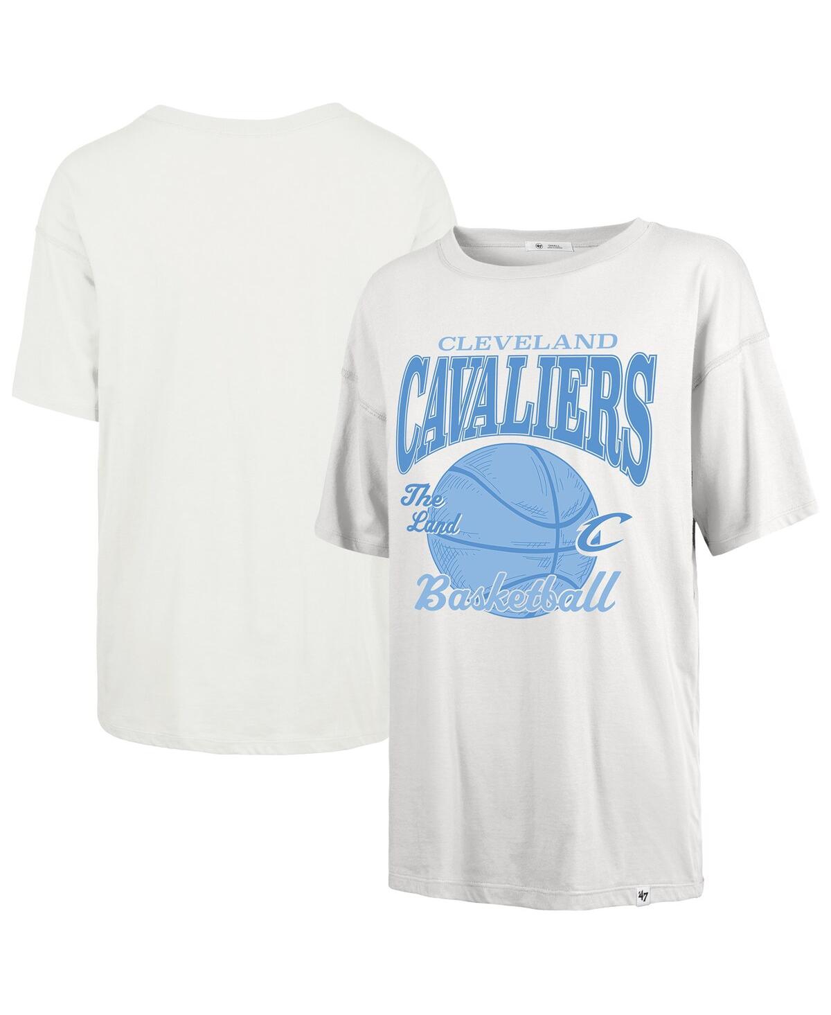 '47 Brand Women's White Cleveland Cavaliers City Edition Down Court Sadie T-Shirt - White