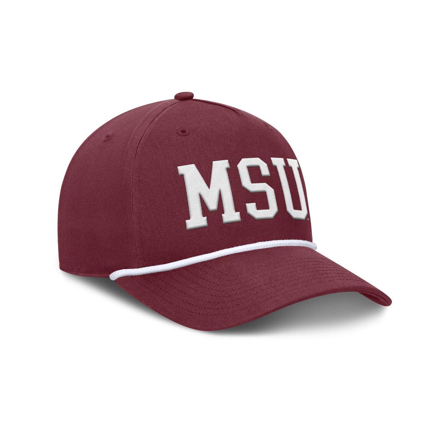 Men's Maroon Mississippi State Bulldogs Foul Ball Rope Adjustable Hat
