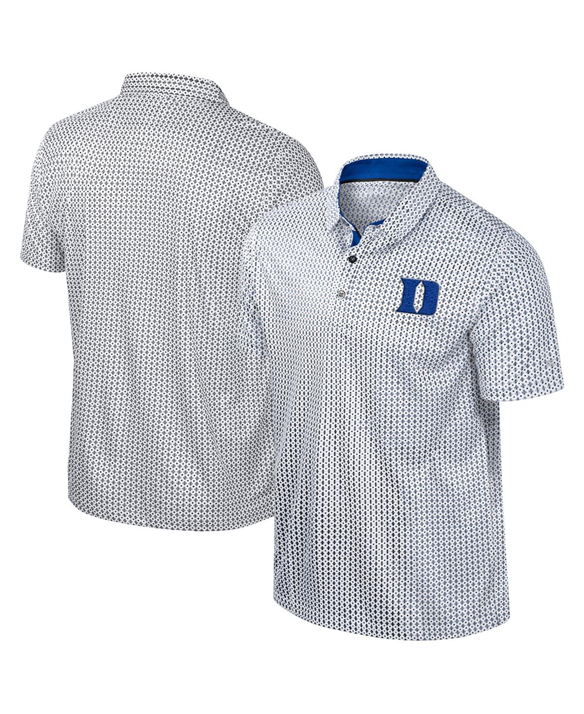 COLOSSEUM MEN'S BLACK DUKE BLUE DEVILS BIG TALL MARTY RIVAL POLO SHIRT 