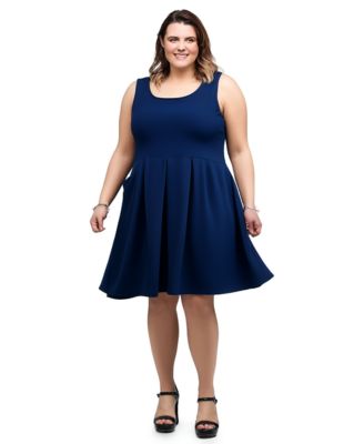 Plus Size Sleeveless Dress with Pockets