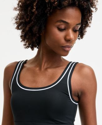 Women's Compression Piping Sports Bra, Exclusively at Macy's