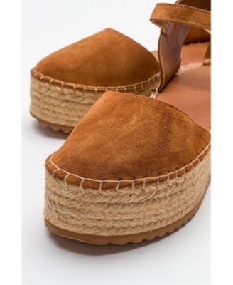 Viba Leather Esprarille Platform Wedge Sandals