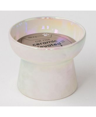 Elevated Cat Bowl: Iridescent