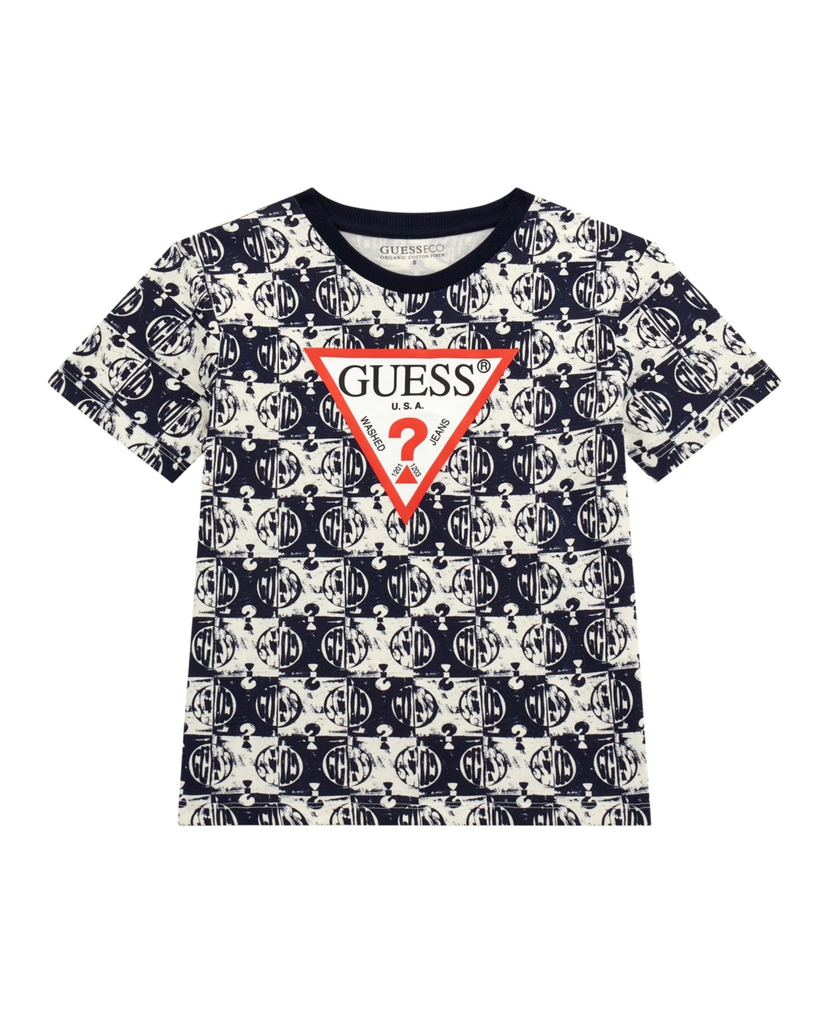 Guess Big Boys Short Sleeve T-shirt In Blue