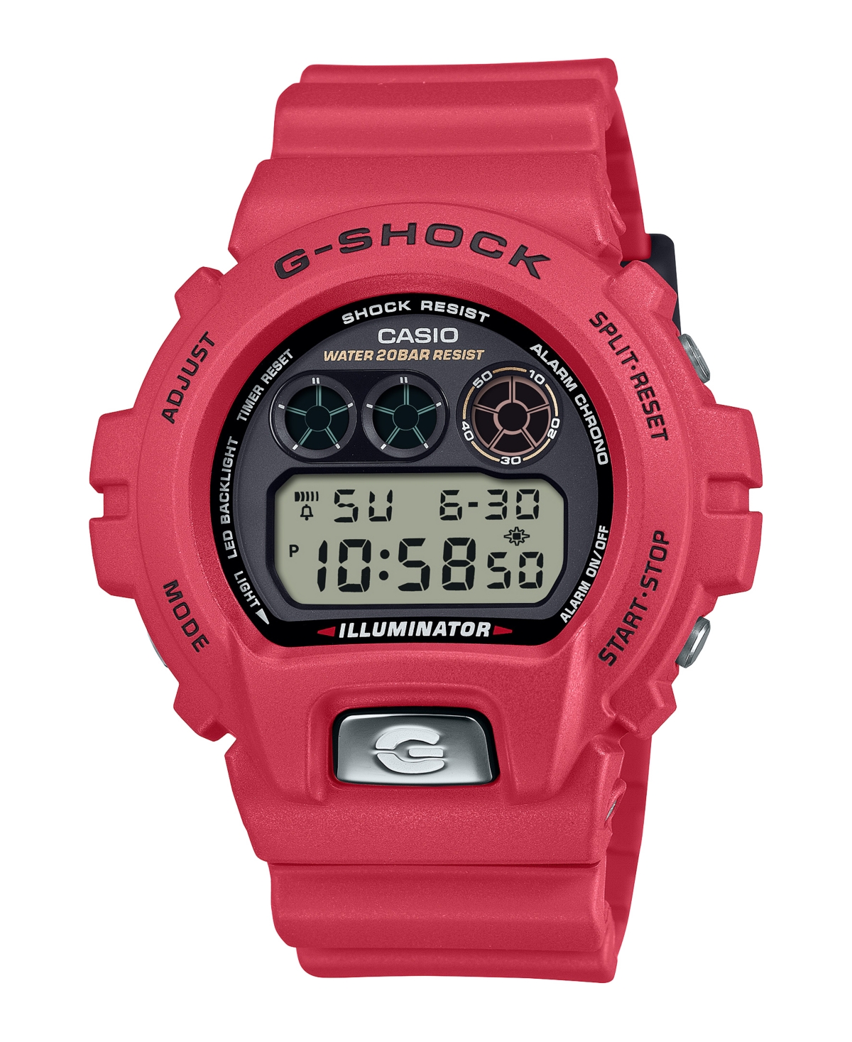 G-SHOCK MEN'S JAPANESE QUARTZ RED RESIN WATCH, 50MM 
