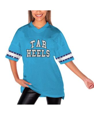 Women's Light Blue North Carolina Tar Heels Until Kickoff Rhinestone Fashion T-Shirt