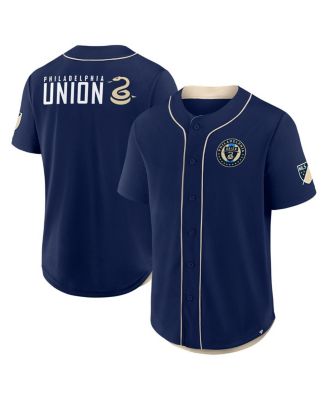 Fanatics - Men's Navy Philadelphia Union Injury Time Baseball Jersey