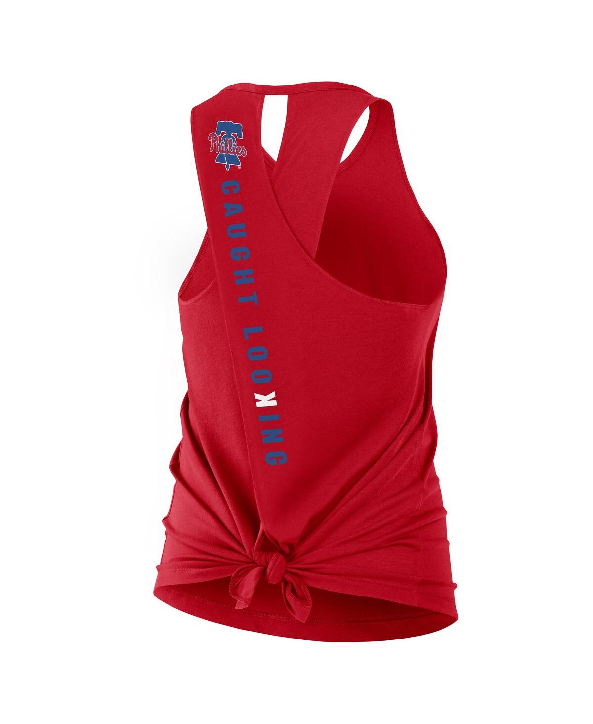 Nike Red Philadelphia Phillies Crisscross Performance Tank Top In Red