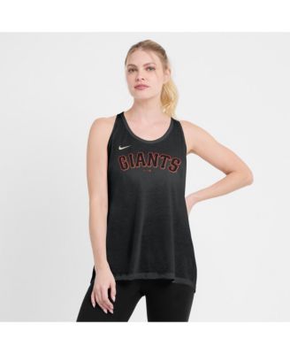 Women's Black San Francisco Giants Crisscross Performance Tank Top