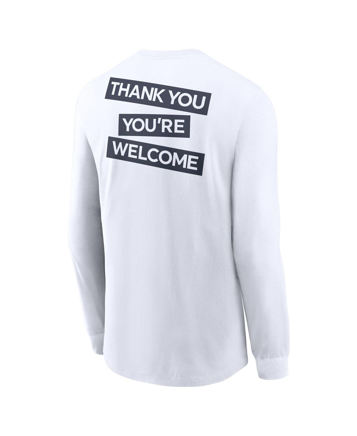 Nike White Penn State Nittany Lions Two-hit Classic Location Long Sleeve T-shirt In White