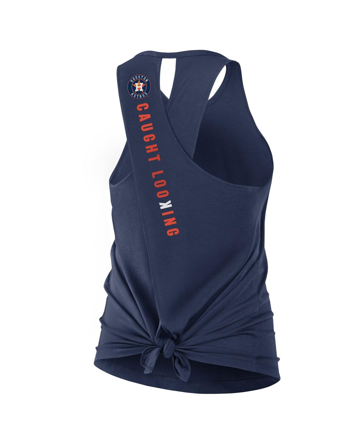 Nike Navy Houston Astros Crisscross Performance Tank Top In Blue