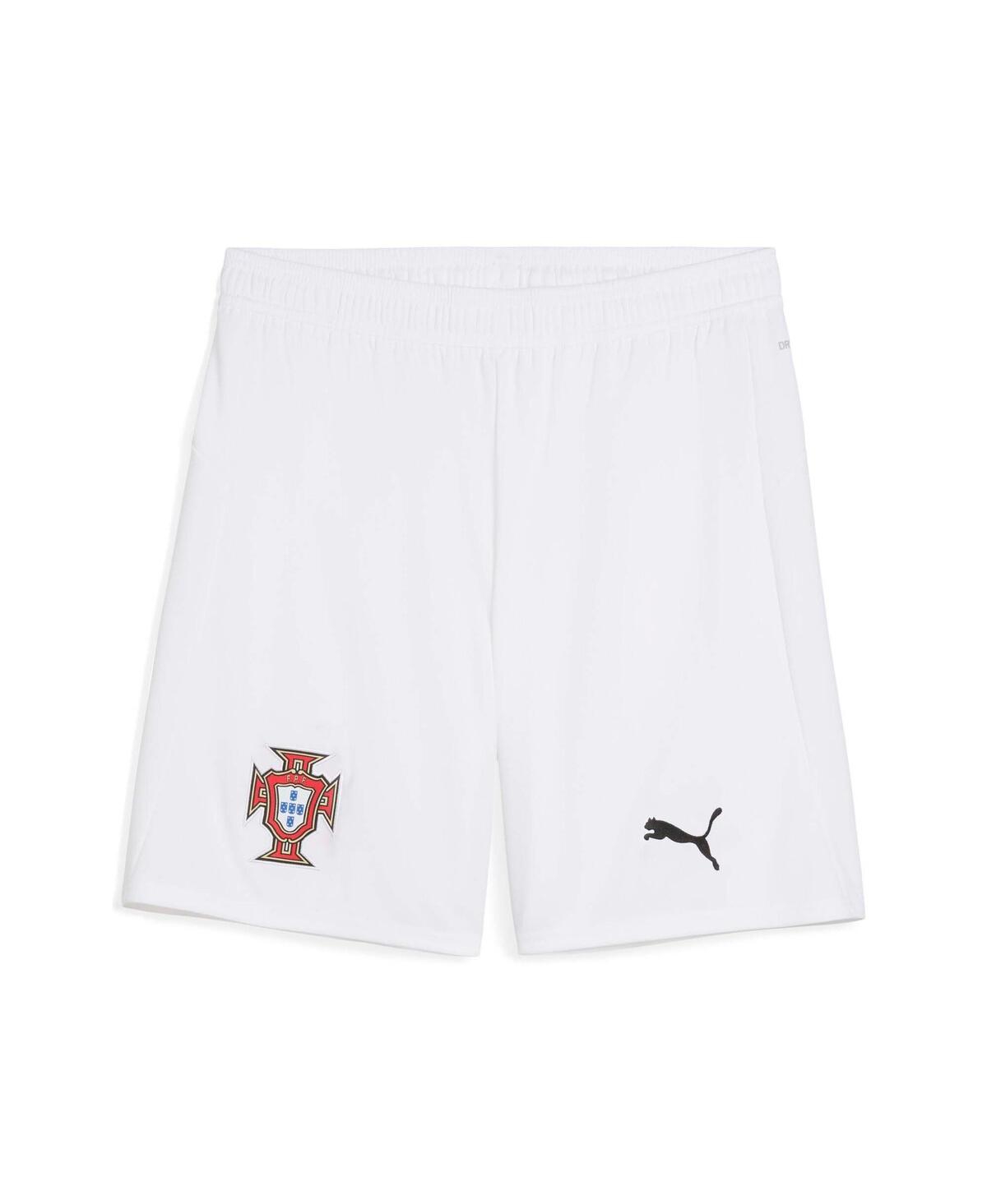 PUMA MEN'S WHITE PORTUGAL NATIONAL TEAM 2025 AWAY REPLICA SHORTS 