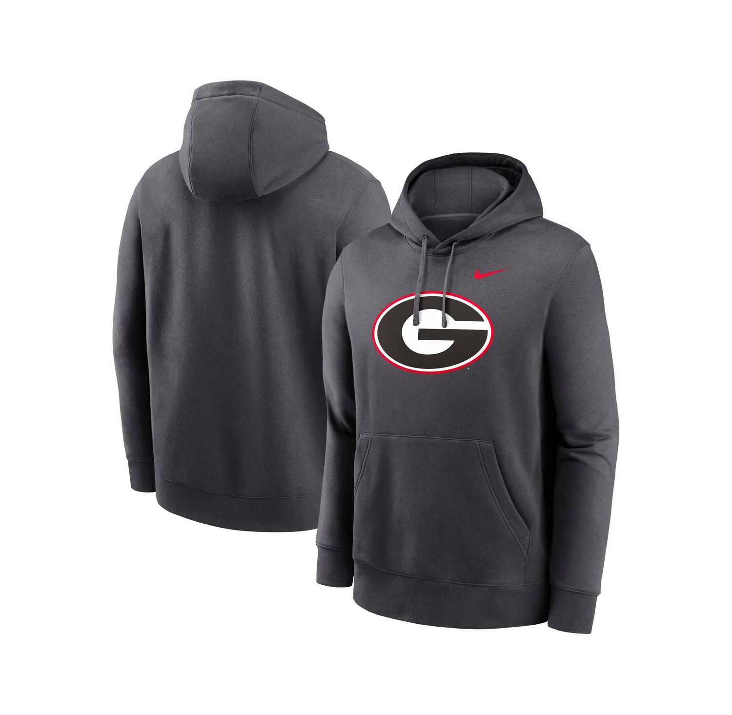 Men's Anthracite Georgia Bulldogs Primetime Club Fleece Pullover Hoodie